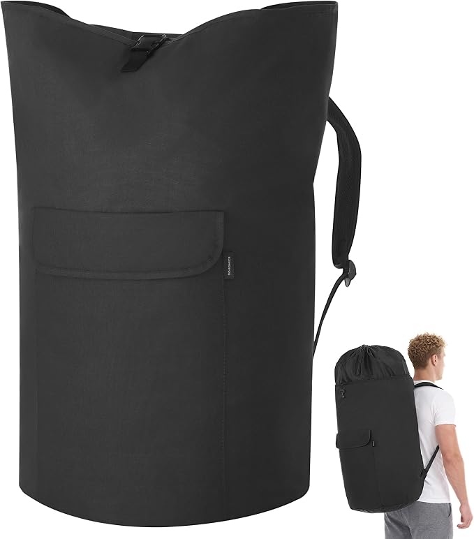 SONGMICS Laundry Bag, Laundry Backpack 31.7 Gallons, Heavy-Duty, Large by Unknown