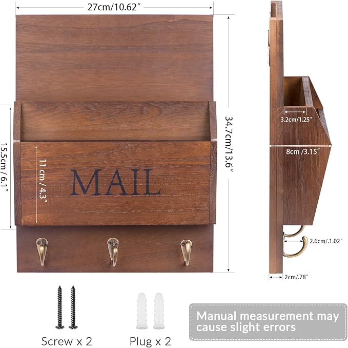 DLQuarts Mail Organizer with Key Holder - Image 5