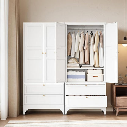 Letaya Metal Armoire Wardrobe Closet - Image 4