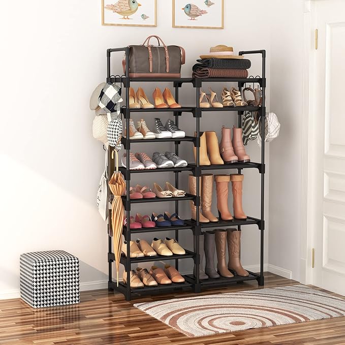 ROJASOP Shoe Rack Organizer, 8-Tier Metal Shoe Rack - Image 2