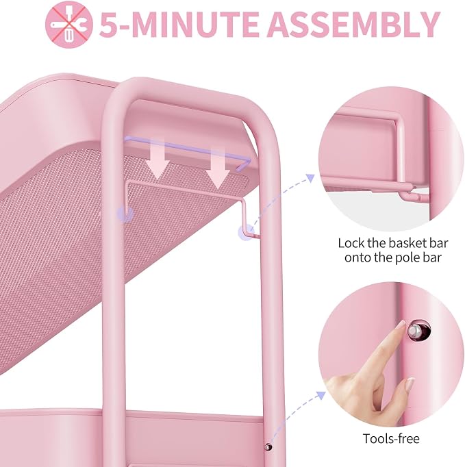 TOOLF 4-Tier Rolling Cart - Image 3