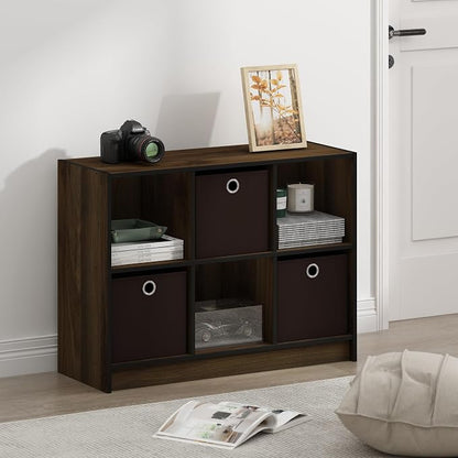 Furinno BASIC Book Shelf, 6-Cube Bookshelf - Image 2