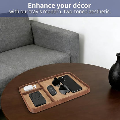 SITHON Valet Tray Trendy Organizer, Premium PU Leather Stylish and Organized - Image 5