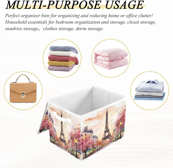 Watercolor Paris Storage Bins - Image 7