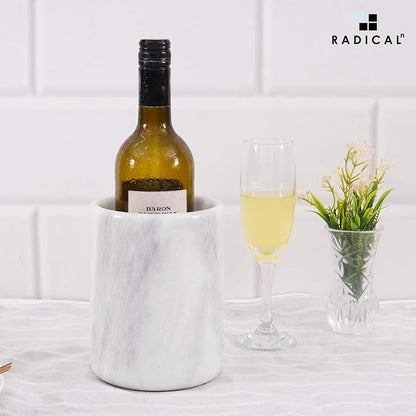 Radicaln Marble Wine Chiller 6.5" Inches White Handmade Insulated Cooler - Image 4