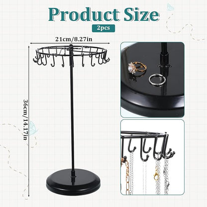 2 Pcs Rotating Necklace Holder Organizer - Image 3