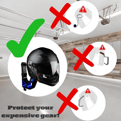 Wall Mounted Helmet Holder – Heavy Duty Motorcycle Helmet Hanger Rack - Image 4