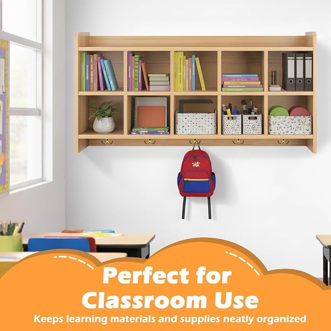 Wall Cubbies, 10 Cubby Storage Organizer - Image 6