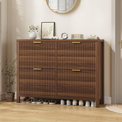 47" Fluted Shoe Cabinet Stoarge - Image 8