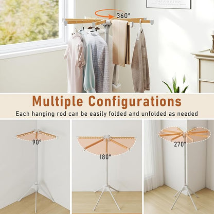 Giantex 4 Legs Clothes Drying Rack, Foldable Laundry Drying Rack - Image 5