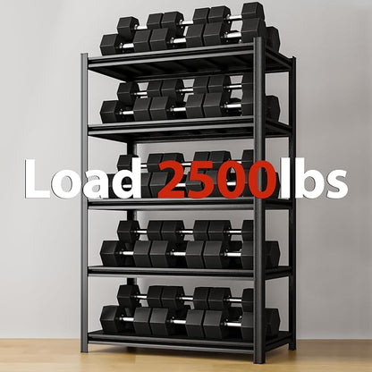 35" W Father&I 5-Shelf Industrial Adjustable Heavy-Dudy Tall Metal Garage - Image 5