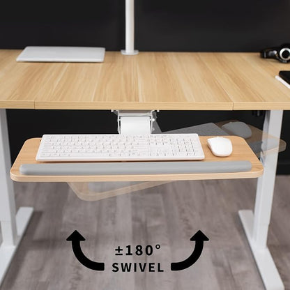 VIVO Adjustable Computer Keyboard and Mouse Platform Tray Ergonomic Under Table - Image 8