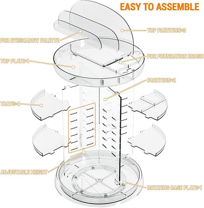 Yieach 360 Rotating Makeup Organizer - Image 7