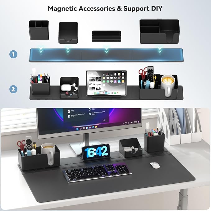 KDD Desk Pad and Magnetic Organizer Set - 5 in 1 Large Mouse Mat - Image 5