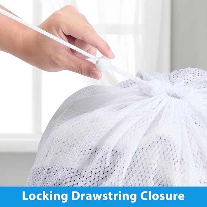 1Pack XL Heavy Duty Mesh Laundry Bag, Machine Washable Large Dirty Clothes - Image 5