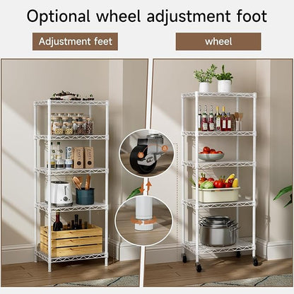 Golpart Small Shelves Storage Wire Metal Adjustable Shelf Unit - Image 5