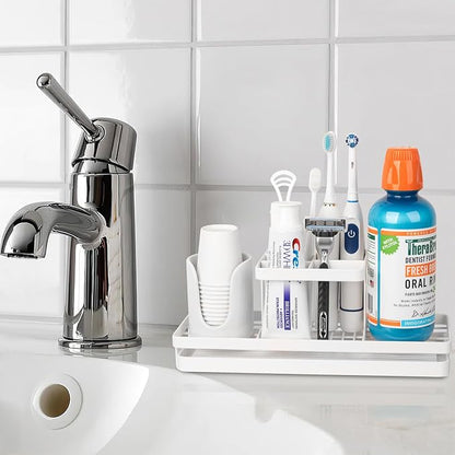 Toothbrush Holders Toothpaste Organizer Bathroom Accessories, 5 Slots, - Image 2