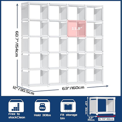 Mavivegue 20 Cube Book Shelf, Storage Organizer, Large DIY Bookcase, Metal Cube - Image 2