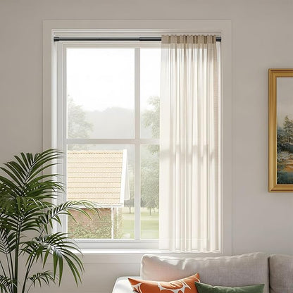 AIZESI Spring Tension Rods Adjustable Tension Curtain Rod Small Tension Rod No - Image 7