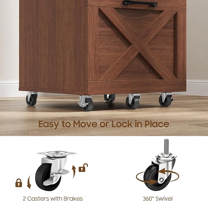 Halitaa Farmhouse 2 Drawer Small File Cabinet - Image 7