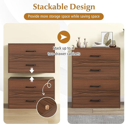 Giantex Stackable 2-Drawer Dressers - Image 6