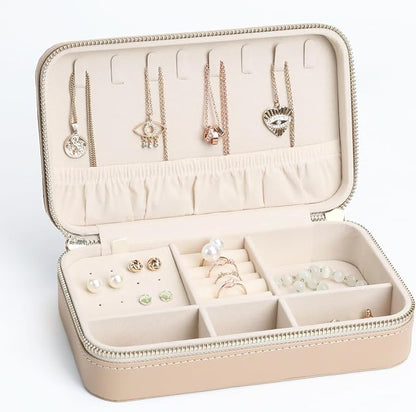 Leather Jewelry Box Women's Travel Jewelry Organizer by V-LafuyJewelryBox