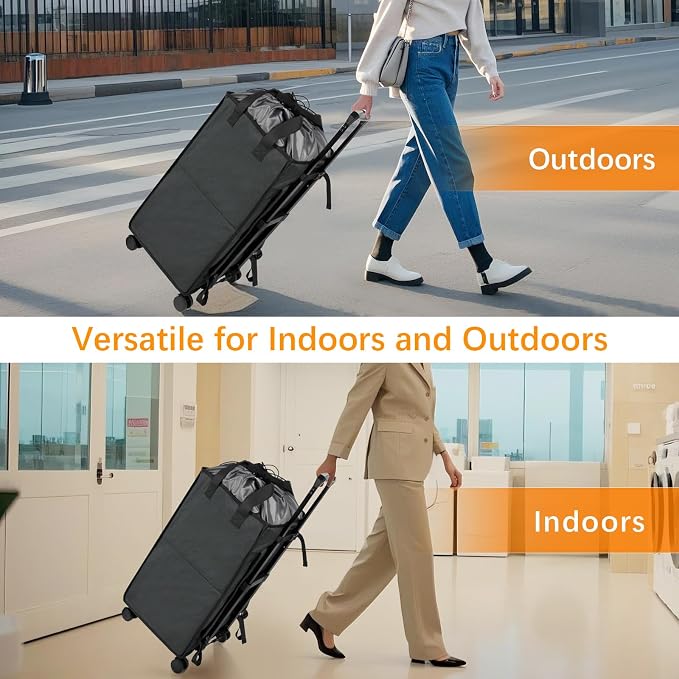 Bukere Extra Large 3 in 1 Rolling Laundry Backpack Bag - Image 7