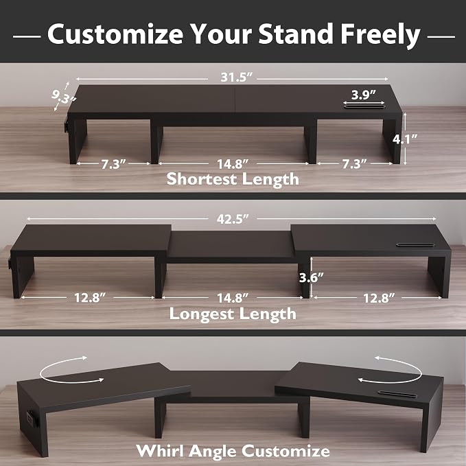 BONTEC Dual Monitor Stand Riser - Image 3