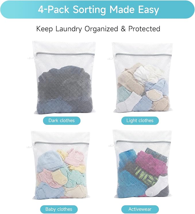 GOGOODA Mesh Laundry Bags Large Wash Bags - Image 5