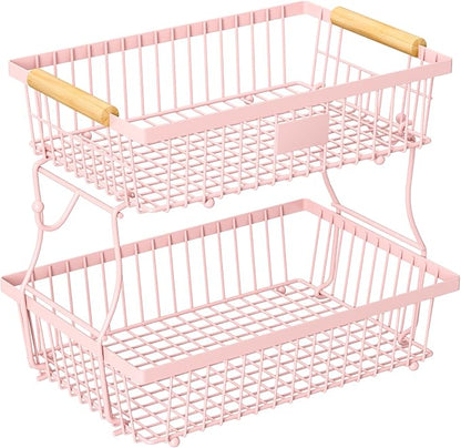 2 Tier Fruit Basket for Kitchen Counter by Unknown