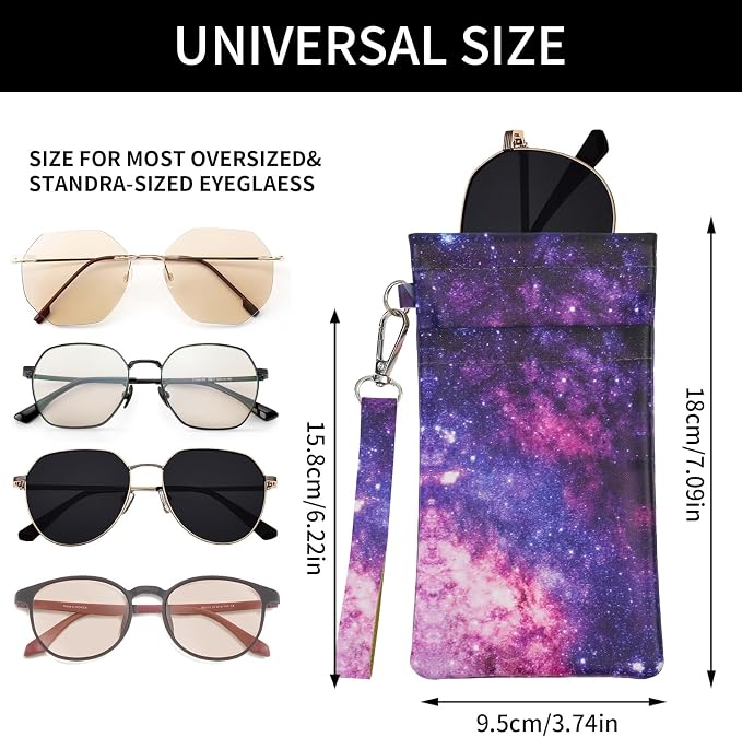 Double Eyeglass Case Soft Dual Glasses Case - Image 2
