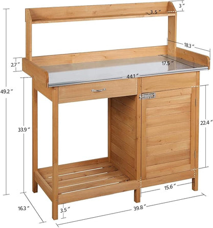 Topeakmart Outdoor Potting Bench - Image 3