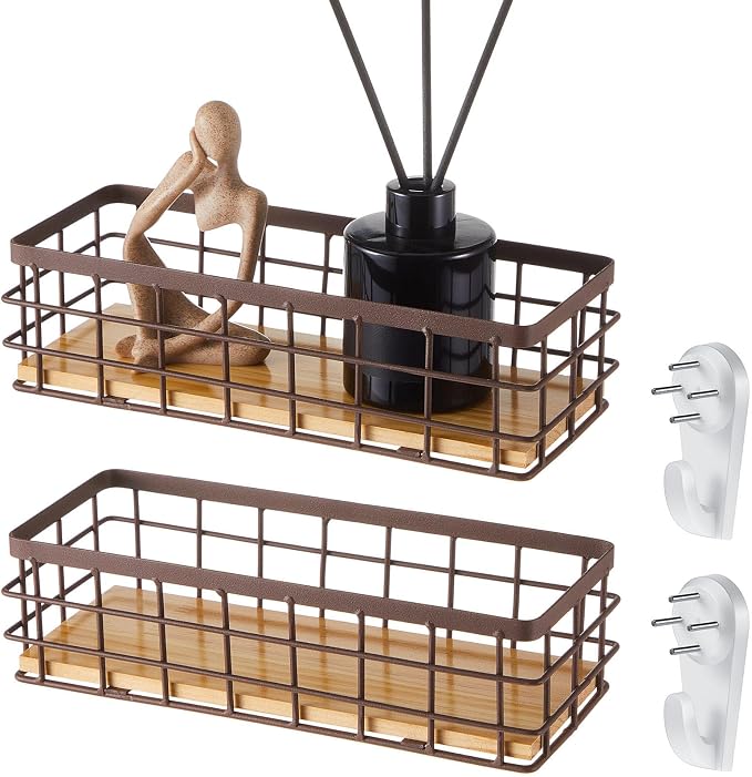 Funrous 2 Pcs Metal Small Wire Basket Wall Hanging Wire Basket Hang Small by Funrous