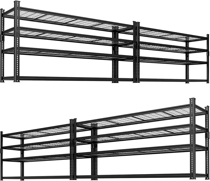 Storage Shelves 4PCS, Garage Shelving Heavy Duty 2640LBS Capacity, 4 Tier by Unknown