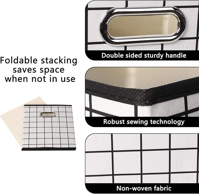 Yunkeeeper storage bins Cubes, Fabric Cube Organizer - Image 7