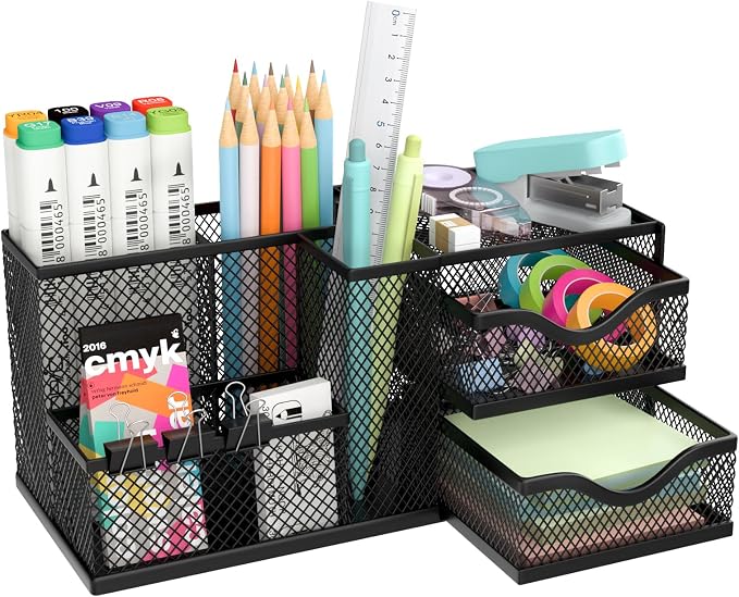Mesh Desk Organizer, Pen Organizer by Unknown