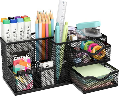 Mesh Desk Organizer, Pen Organizer by Unknown
