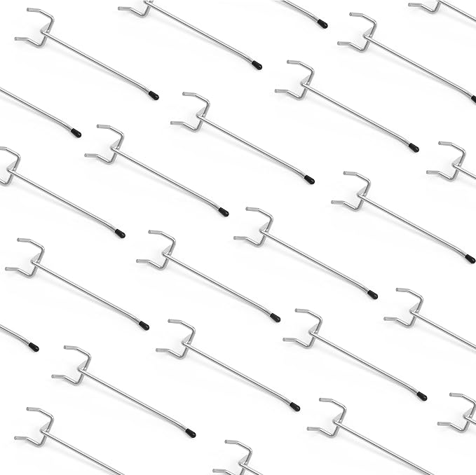 HUHOLE Pegboard Hooks 4 Inch 50PC, Ideal Garage Organization, Wall Storage Tool by HUHOLE