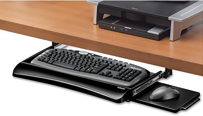 Fellowes 9140303 Underdesk Keybrd Tray, 20-1/8-Inch x7-3/4-Inch by FellowesBrands