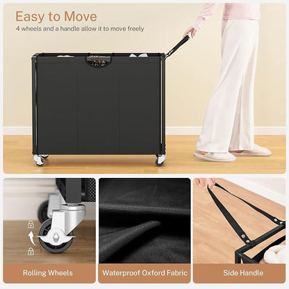 Laundry Sorter, Rolling Laundry Hamper - Image 5