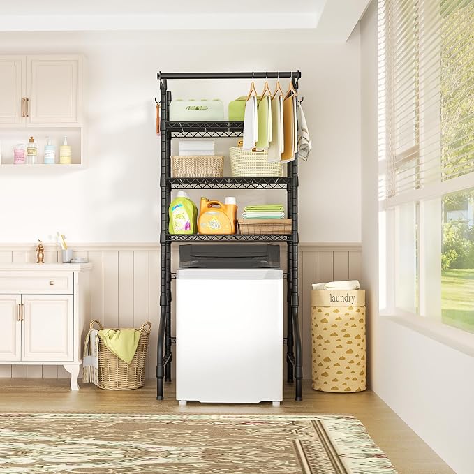 Ulif U11 Medium Over Washer and Dryer Shelves, 3 Tiers Laundry Room Storage and - Image 5