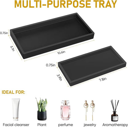 Bathroom Counter Tray, EG-SIPRO High-Grade Thickened Silicone Bathroom Vanity - Image 5