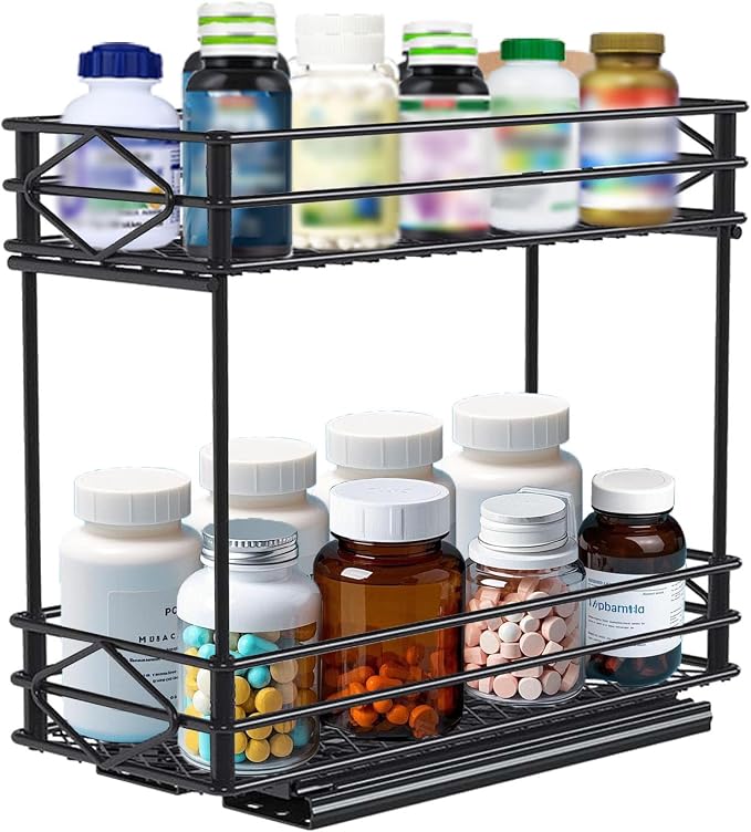 Pull Out Medicine Organizer, Slide Out Storage Drawers, Spice Rack Organizer by Unknown