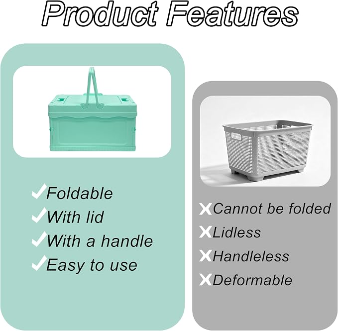 Foldable Small Plastic Baskets - Image 4
