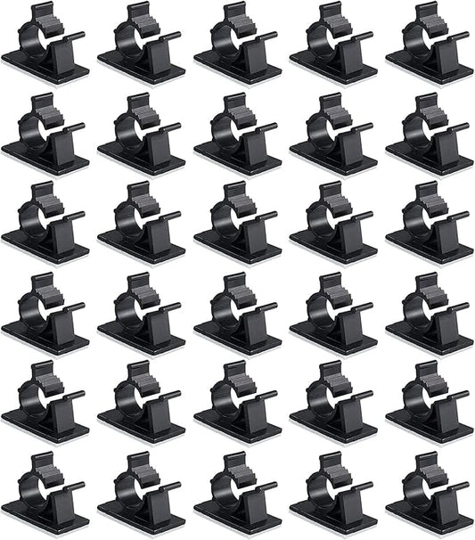 Viaky 30 Pcs Black Clips Self Adhesive Backed Nylon Wire Adjustable Cable Clips by Oneclickforallyourneeds%EF%BC%81