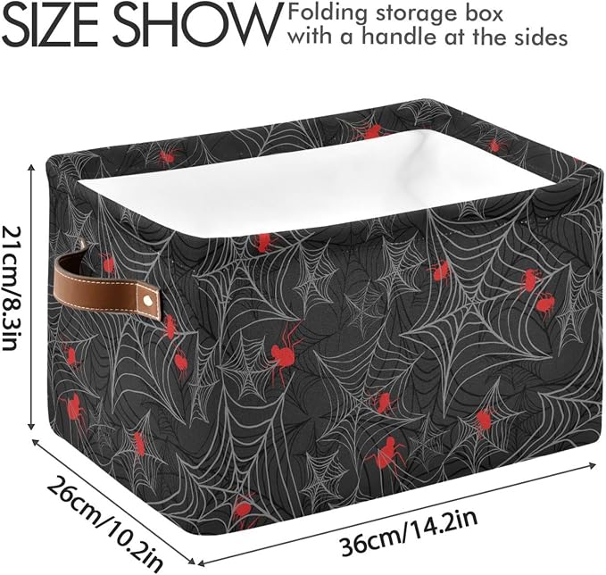 ZAZYXTJ Goth Spider Web Storage Basket - Image 3