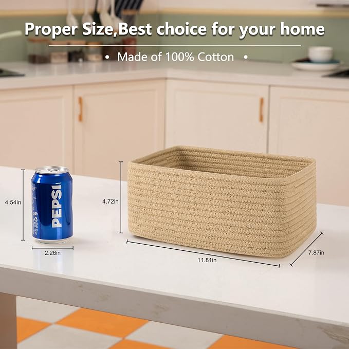 4 Pack Small Storage Shelf Baskets - Image 3