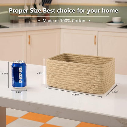 4 Pack Small Storage Shelf Baskets - Image 3