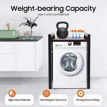 Washer Dryer Stacking Rack Stand, Heavy Duty Washer&Dryer Storage Shelves - Image 7