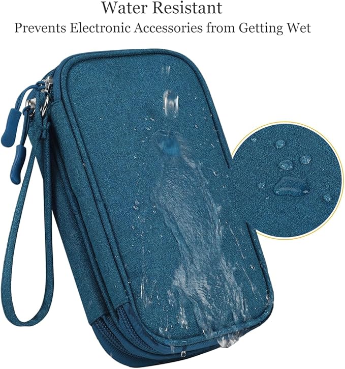 CAAORDKSO Travel Essentials Electronics Organizer Tech Pouch, Waterproof Cable - Image 2